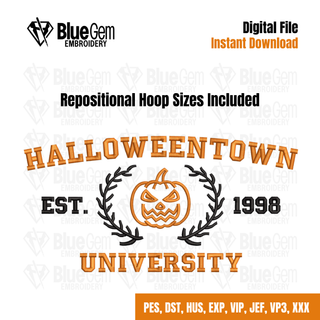 Halloweentown University Embroidery Design - Outline