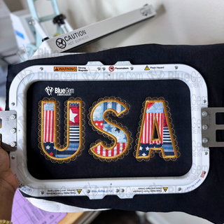 Lace USA Applique Embroidery Design – Satin Stitch