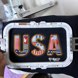 Lace USA Applique Embroidery Design – Satin Stitch