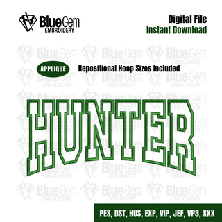 Hunter Applique Embroidery Design