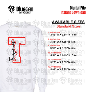 T - Trojans Cutout Embroidery Design - 6 Sizes Included (Left Chest and Center Chest)