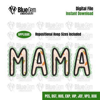 Lace Mama Satin Applique Embroidery Design