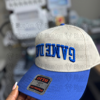 Game Day Hat Embroidery Design - Puff & Flat