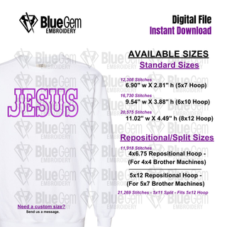 Jesus Applique Embroidery Design - Rodeo Season Design