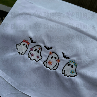 Flower Ghosts Embroidery Design