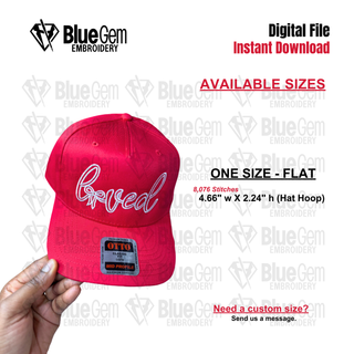 Loved Hat Embroidery Design