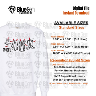 Spooky Season Clothing Line Halloween Embroidery Design