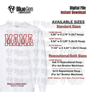 Mama Applique Embroidery Design - Rodeo Season Design R1