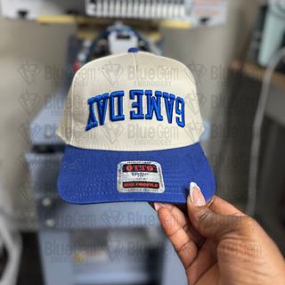 Game Day Hat Embroidery Design - Puff & Flat