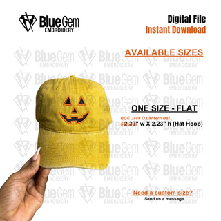 Jack O Lantern Face Hat Embroidery Design