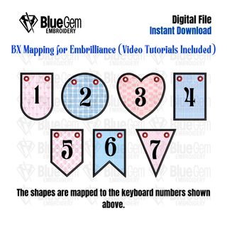 Set of 7 Bunting Banner Embroidery Designs – ITH Banners, BX Format Included, 4 Sizes