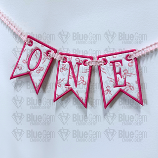 Set of 7 Bunting Banner Embroidery Designs – ITH Banners, BX Format Included, 4 Sizes