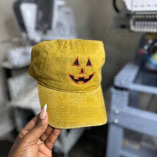 Jack O Lantern Face Hat Embroidery Design