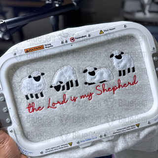 The Lord is my Shepherd Applique Embroidery Design