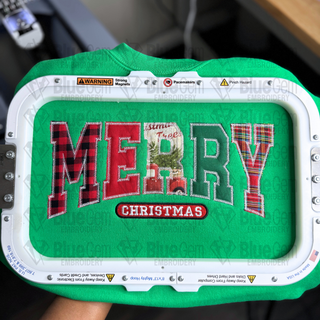 Merry Christmas Embroidered Sweatshirt - Gildan 18000