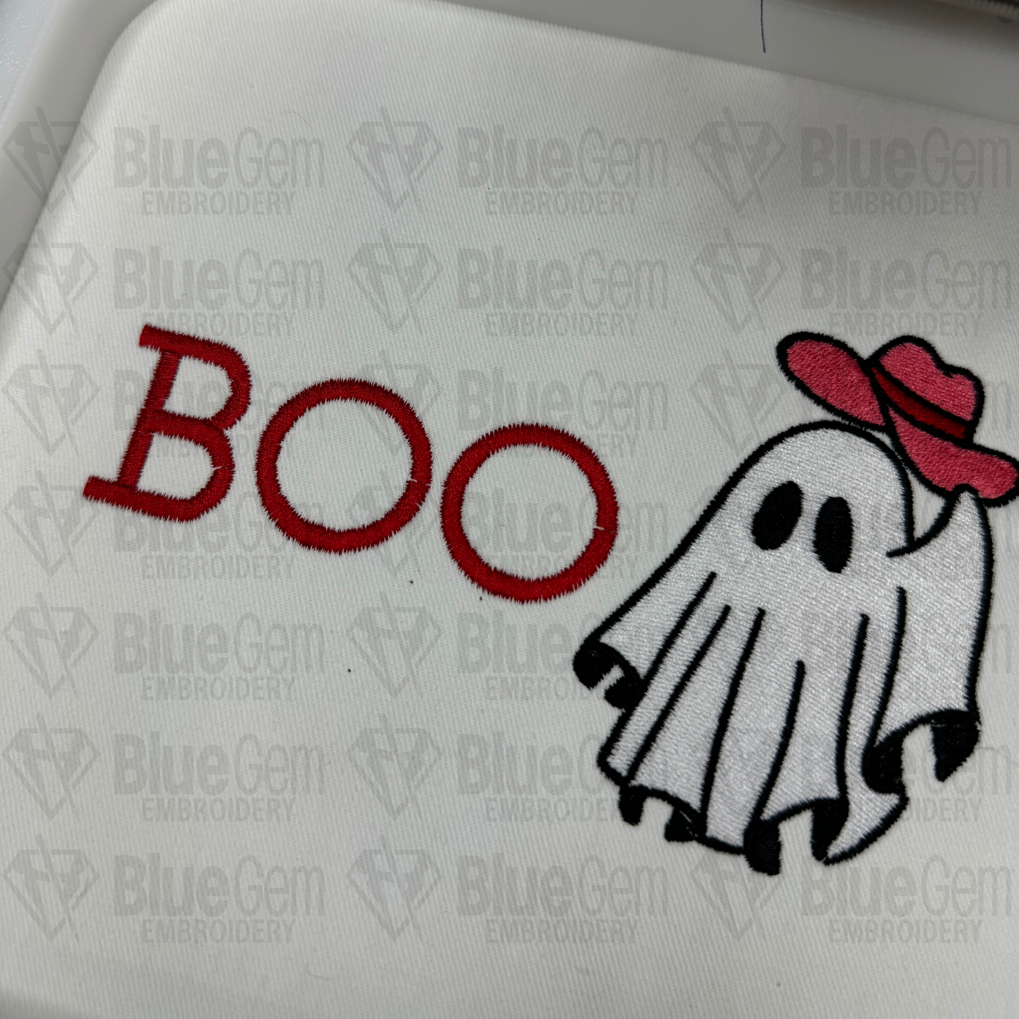 Boo Haw Ghost Embroidery Design