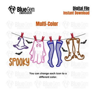 Spooky Season Clothing Line Halloween Embroidery Design