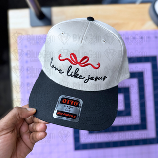 Love Like Jesus Hat Embroidery Design