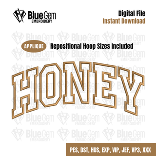 Honey Applique Embroidery Design