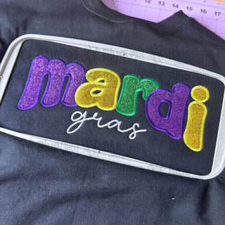 Mardi Gras Applique Embroidery Design - Groovy