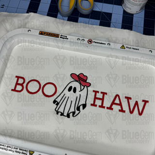 Boo Haw Ghost Embroidery Design