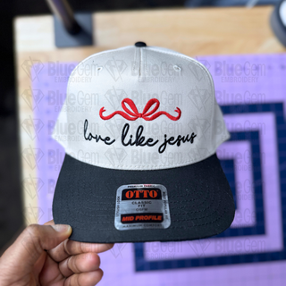 Love Like Jesus Hat Embroidery Design