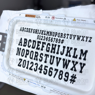 Varsity Hat Embroidery Font – College Font for Hats, BX Format Included (Instant Download)