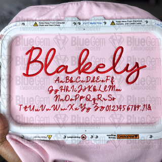Blakely Script Embroidery Font - BX Format Included, 8 Sizes, 0.5" - 2.5", Instant Download
