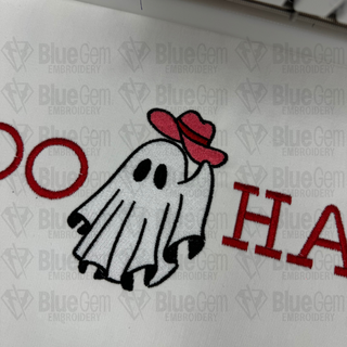 Boo Haw Ghost Embroidery Design