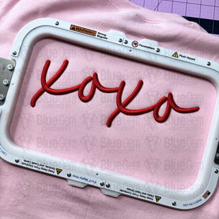 XOXO 3D Puff Embroidery Design