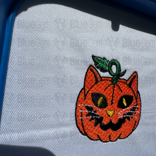 Cat Pumpkin Embroidery Design