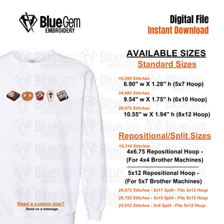 Halloween Treats Embroidery Design