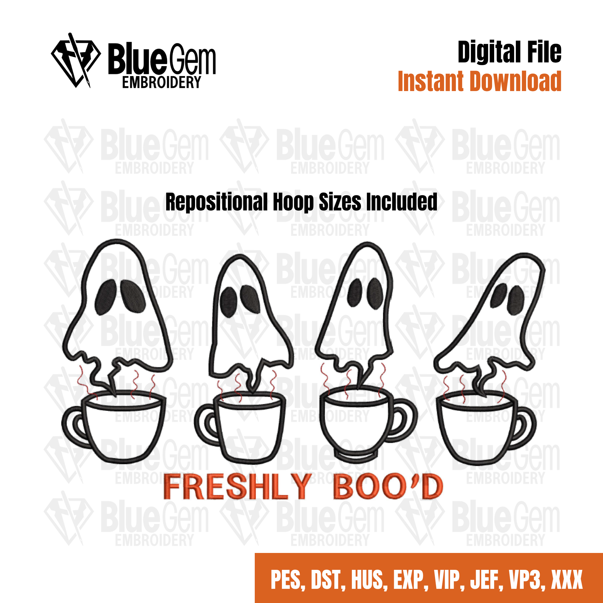 Freshly Boo'd Embroidery Design