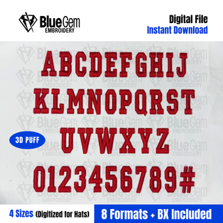 Varsity 3D Puff Font for Hats