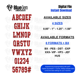 Varsity 3D Puff Font for Hats