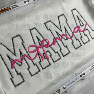 Mama Coquette Embroidery Design - Overlay