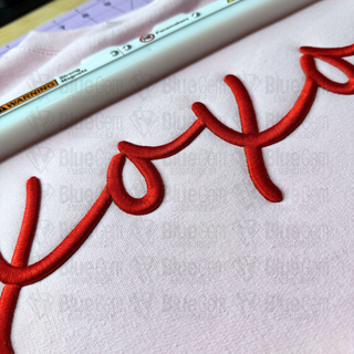 XOXO 3D Puff Embroidery Design