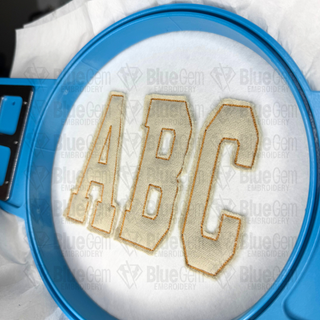 Bean Stitch Applique Embroidery Font