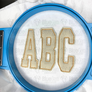 Bean Stitch Applique Embroidery Font