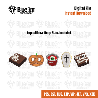 Halloween Treats Embroidery Design