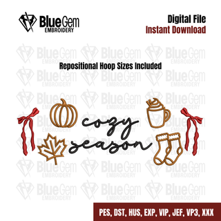 Coquette Cozy Season Embroidery Design