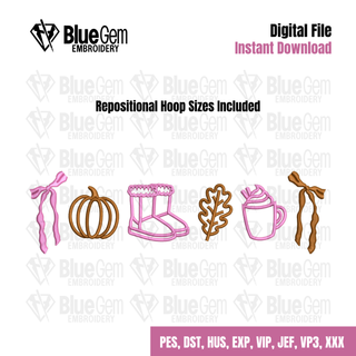 Coquette Fall Embroidery Design