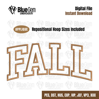 Fall Applique Embroidery Design