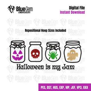 Halloween is my Jam Embroidery Design