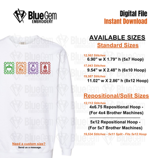 Halloween Stamps Embroidery Design