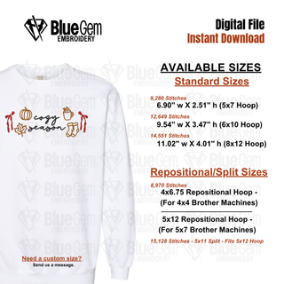 Coquette Cozy Season Embroidery Design