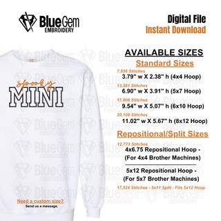 Spooky Mini Applique Embroidery Design