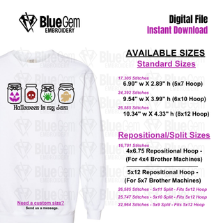 Halloween is my Jam Embroidery Design