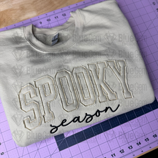 Spooky Season Applique Embroidery Design - Bean Stitch