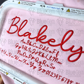 Blakely Script Embroidery Font - BX Format Included, 8 Sizes, 0.5" - 2.5", Instant Download